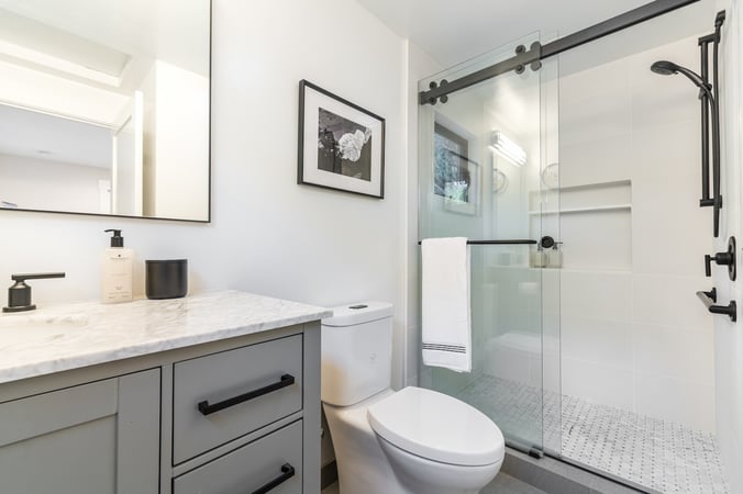 Crow ADU Bathroom by MAK Design + Build in Davis, CA