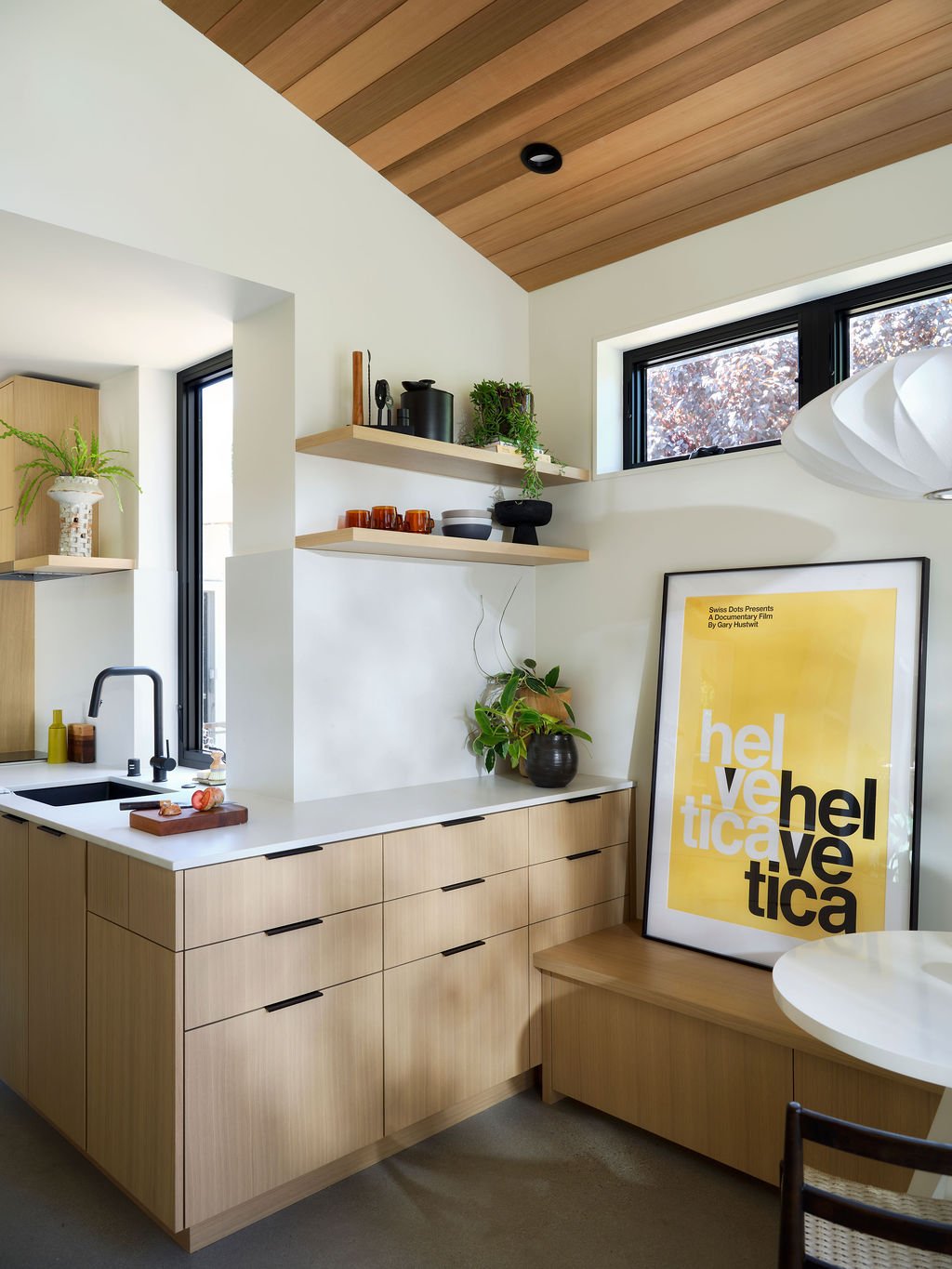 Connected Kitchen and Dining Design in Modern ADU Connected Kitchen and Dining Design in Modern ADU