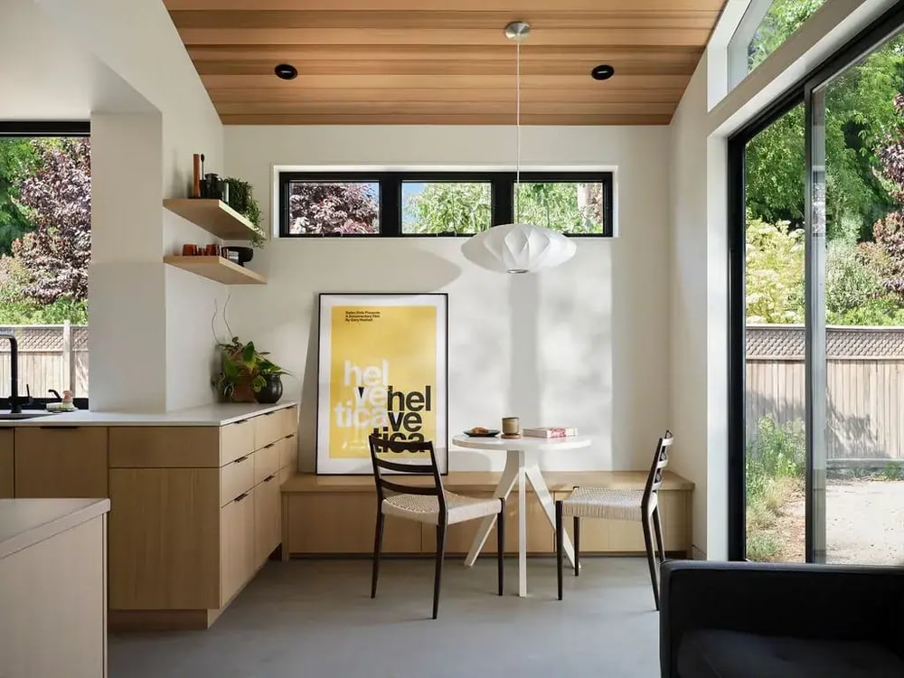 light filled adu dining space in Sacramento 