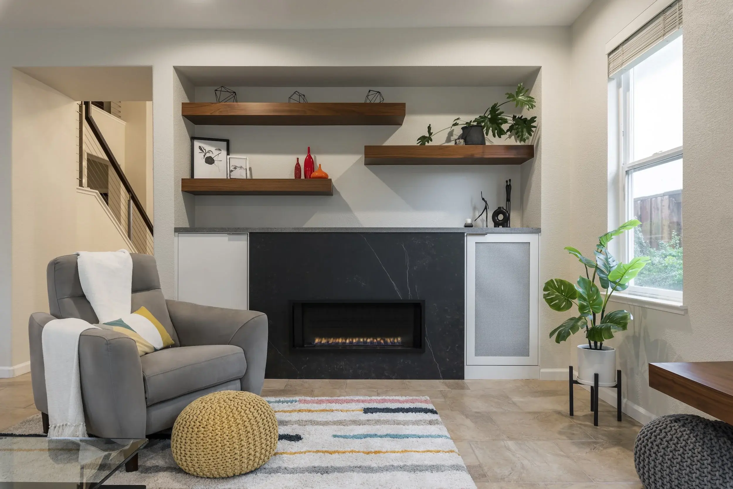 BLACK+AND+WHITE+WLNUT+SHELVING+SOAPSTONE+FIRELACE (1)