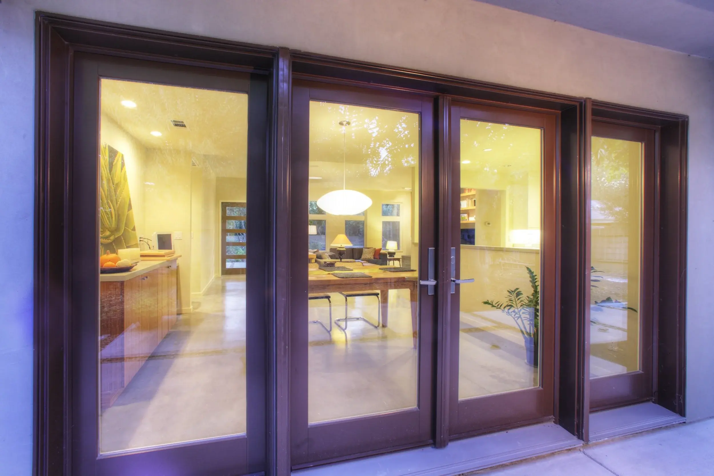 WOOD+FRAMED+DOUBLE+GLASS+DOORS